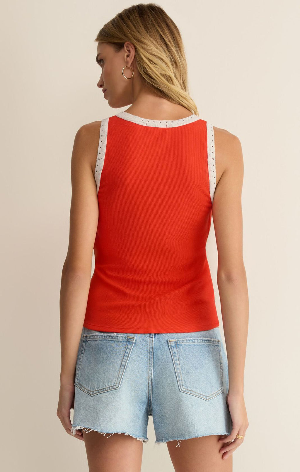 Z Supply Clarke Rib Tank Lychee