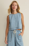 Z Supply Sun Seeker Denim Tank Coastal Water
