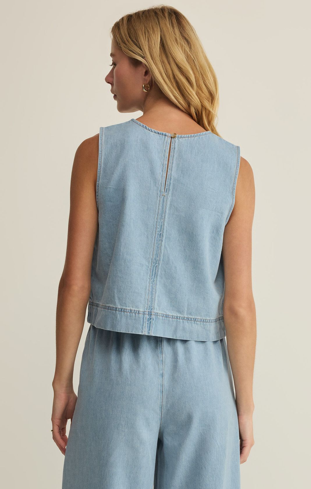 Z Supply Sun Seeker Denim Tank Coastal Water